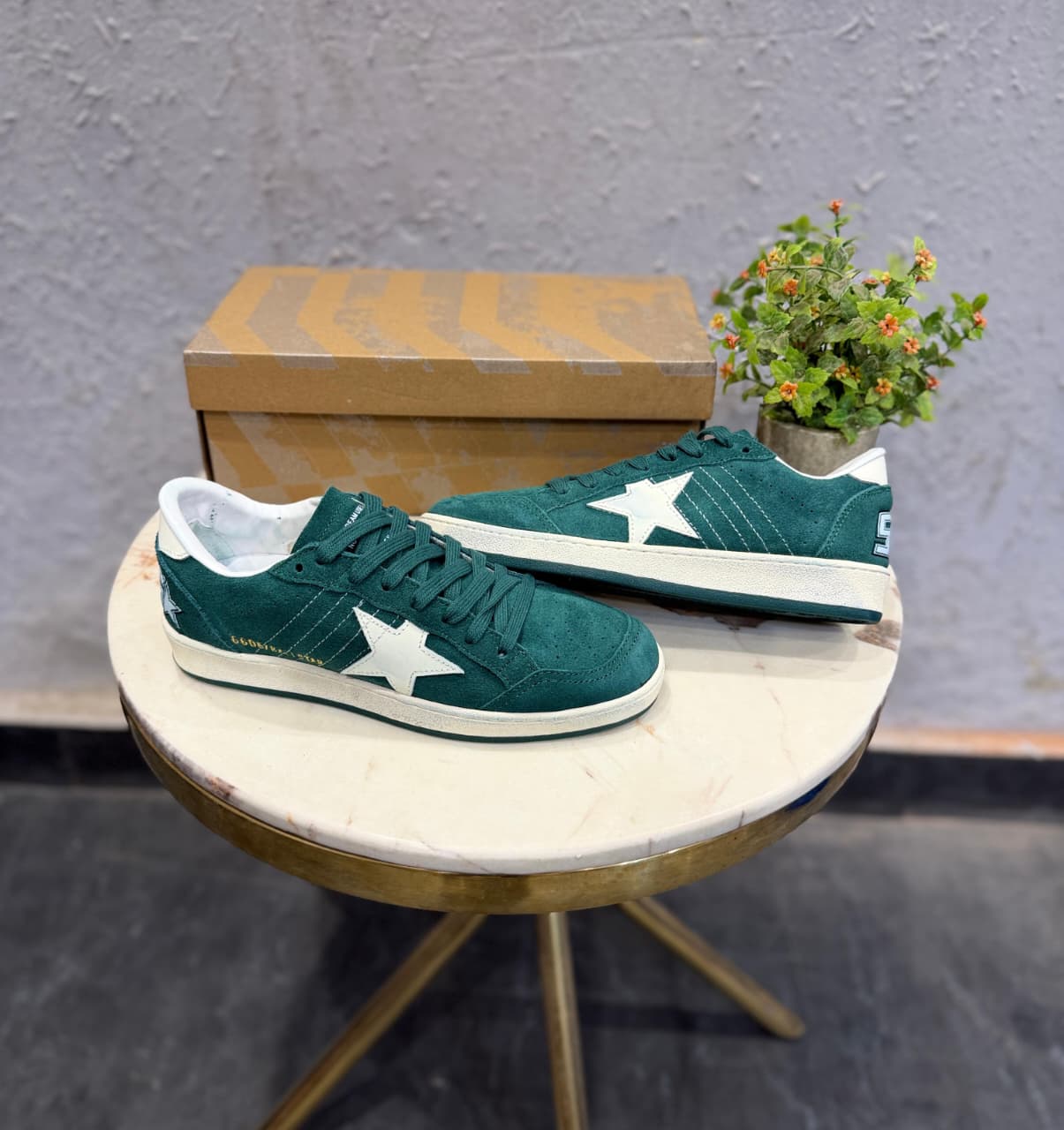 ADIDAS GOLDEN GOOSE BALL STAR GREEN SNEAKERS