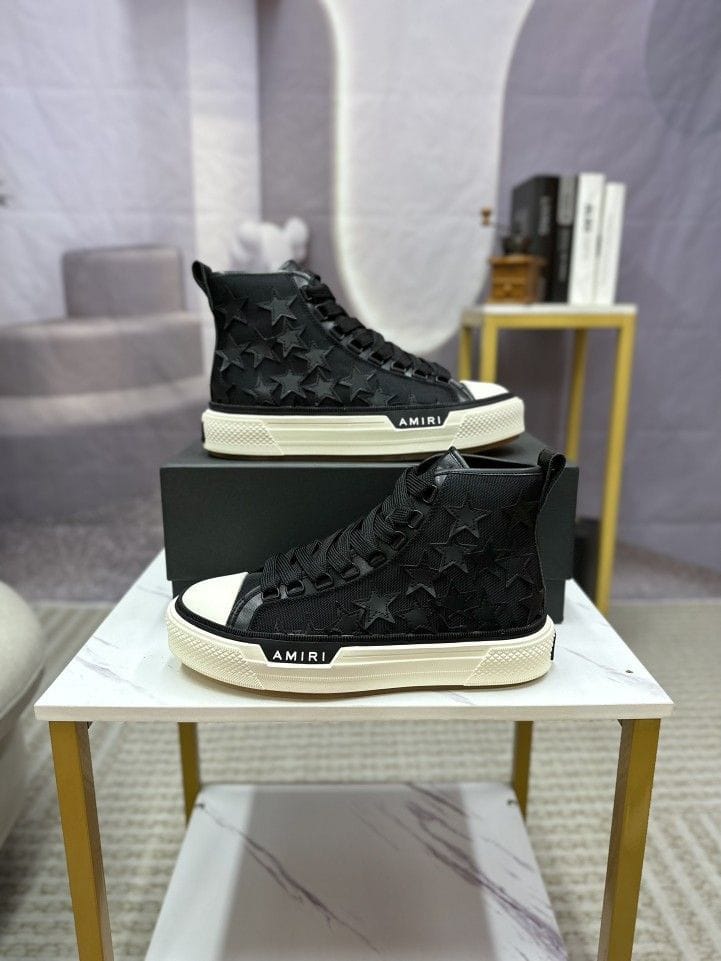 AMRI USA MUJER STAR HIGH BLACK SNEAKERS