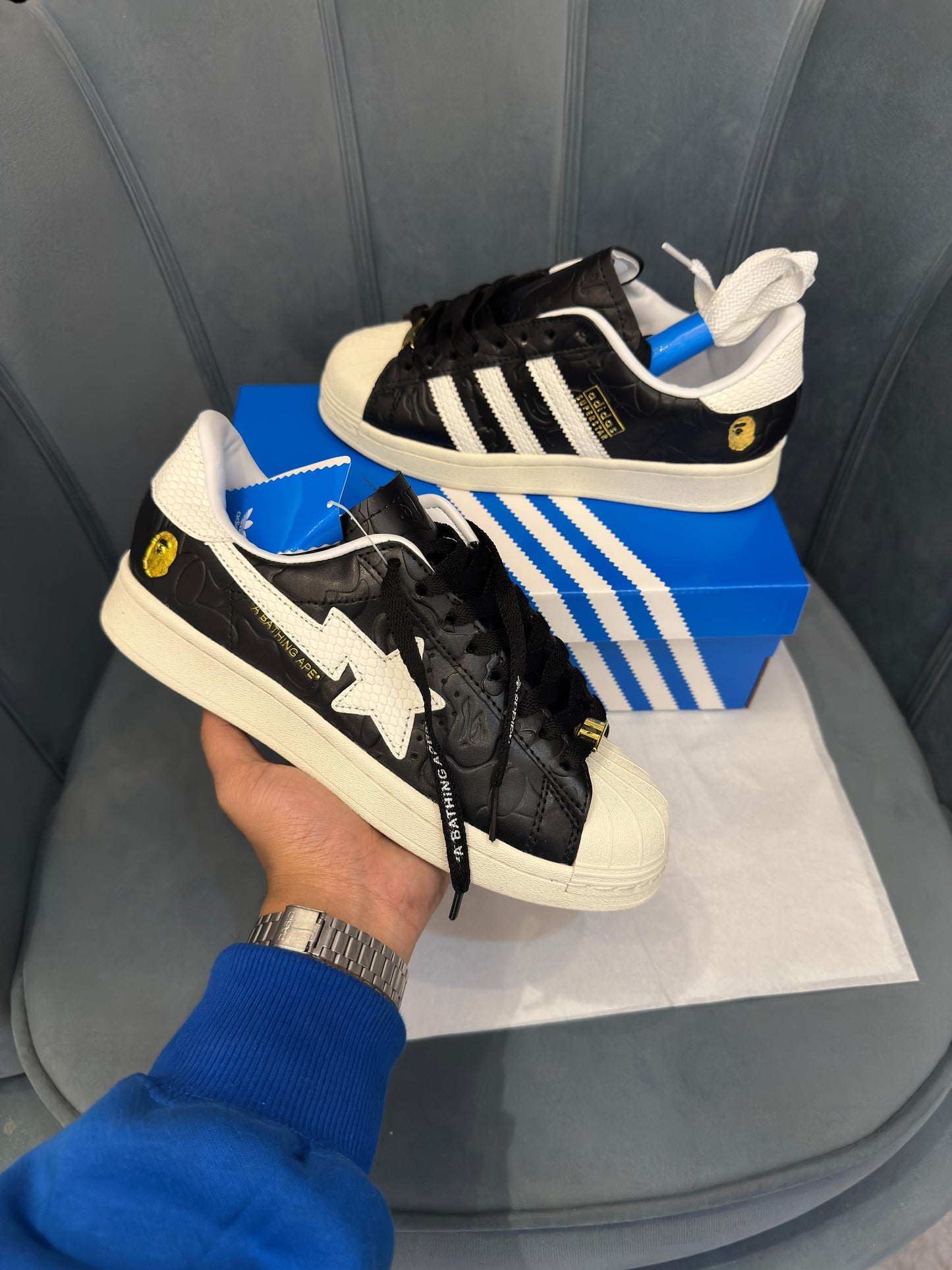 ADIDAS ORIGINAL SUPERSTAR BLACK BAPE