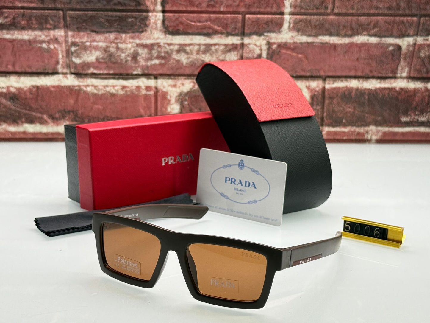 PRADA POLARIZED LENS SUNGLASS