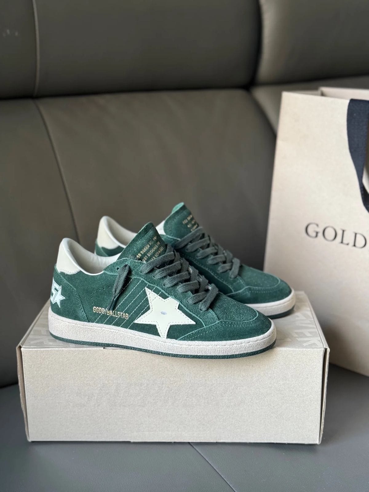 ADIDAS GOLDEN GOOSE BALL STAR GREEN SNEAKERS