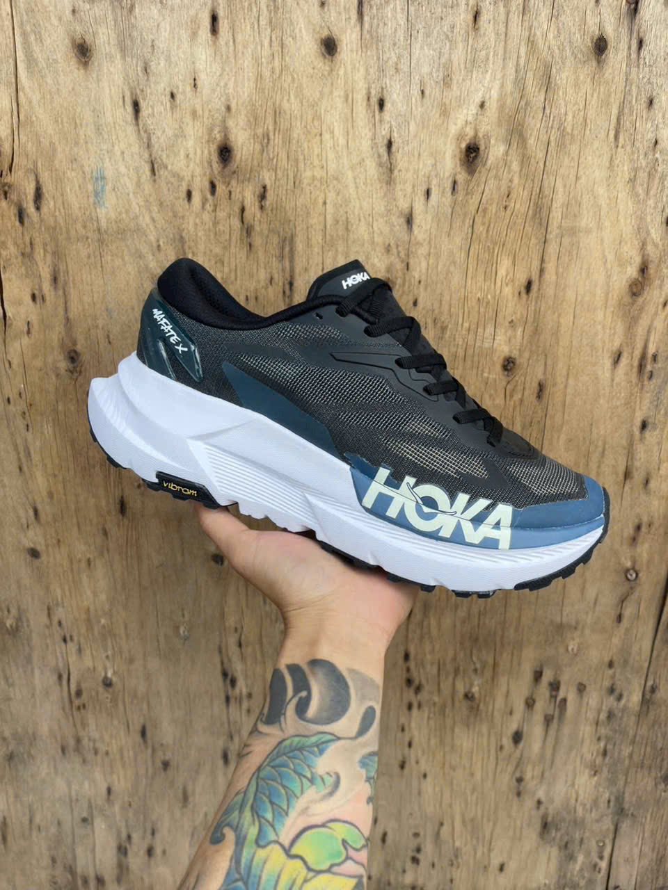 HOKA MAFATE X TRAIL RUNNING BLACK SKYWARD BLUE