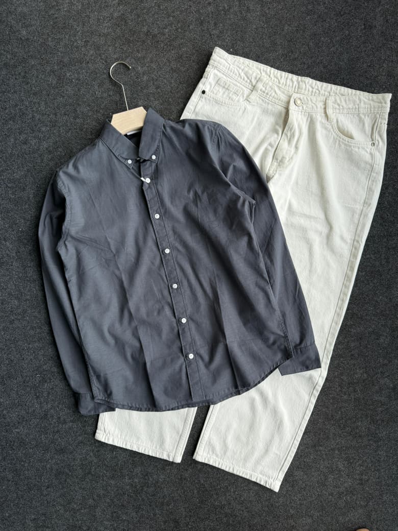 BAGGY PANT PLAIN SHIRT COMBO