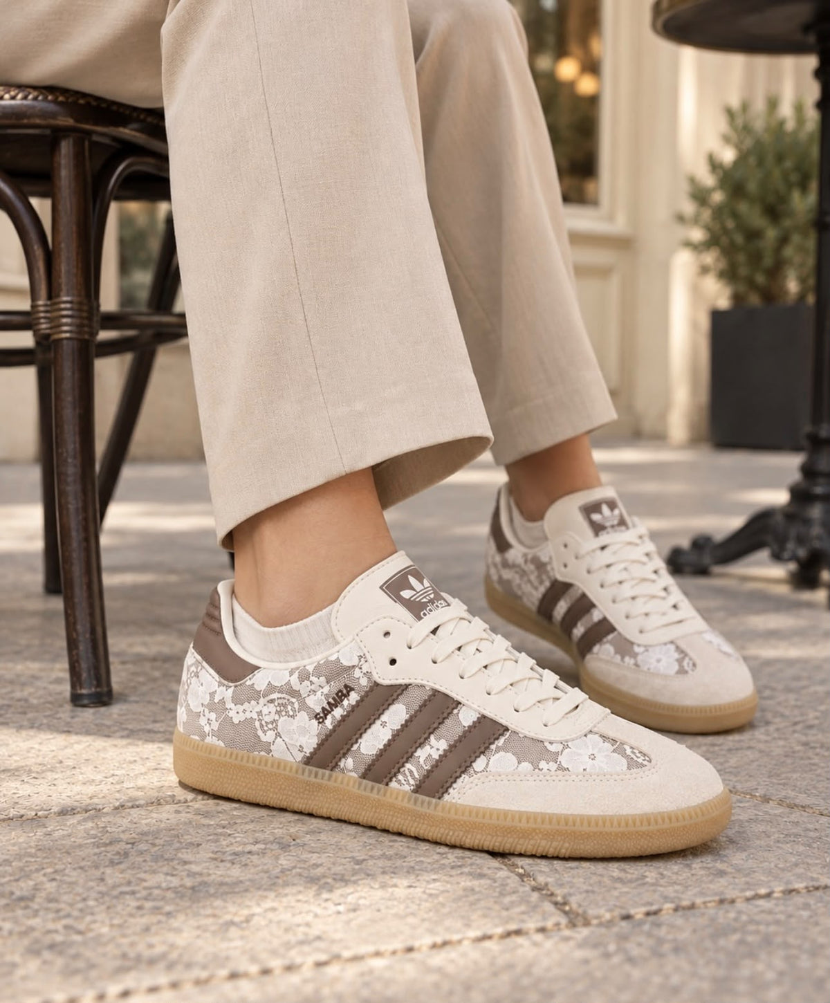 ADIDAS SAMBA FLORAL LACE OVERLAY