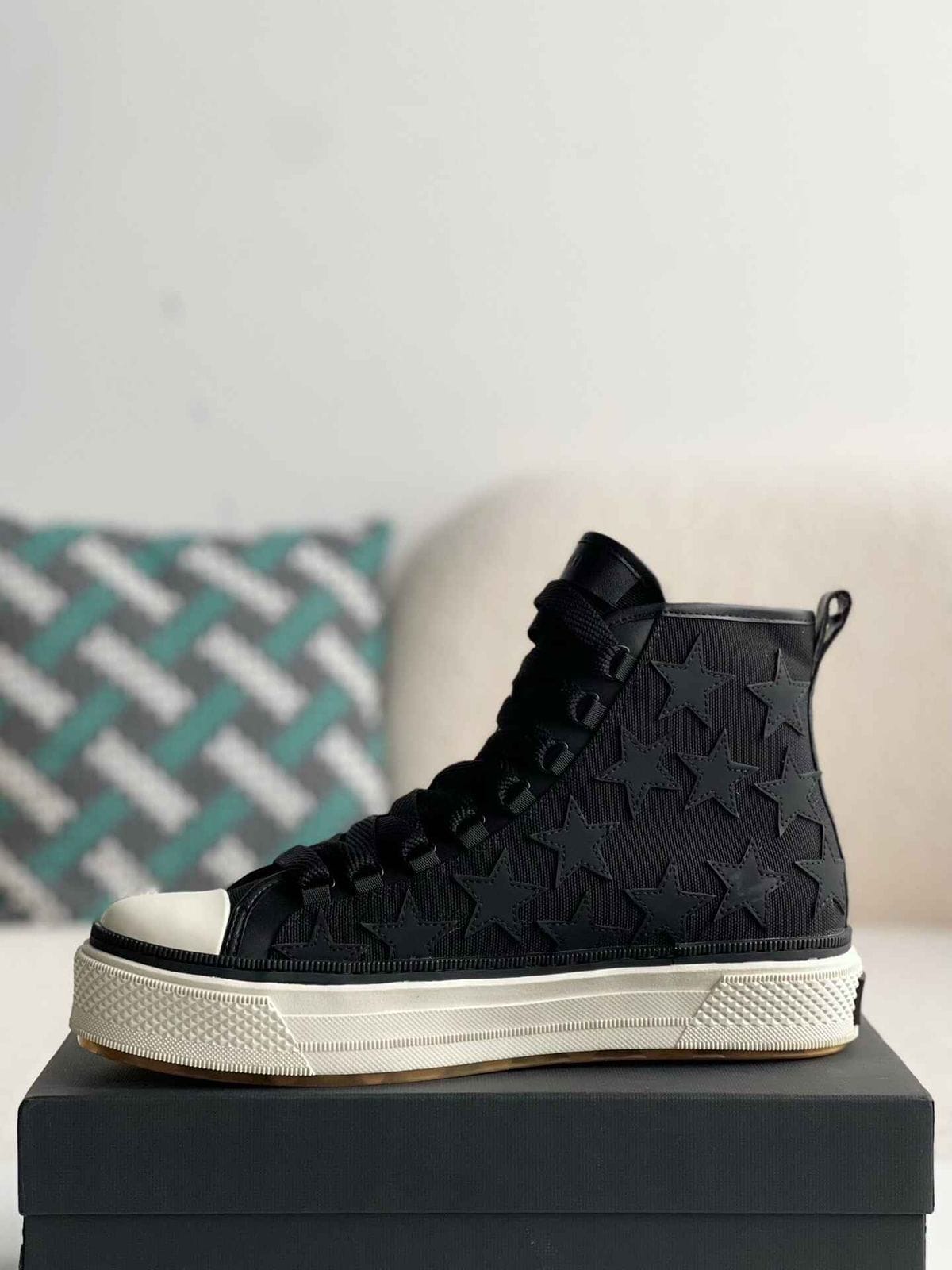 AMRI USA MUJER STAR HIGH BLACK SNEAKERS