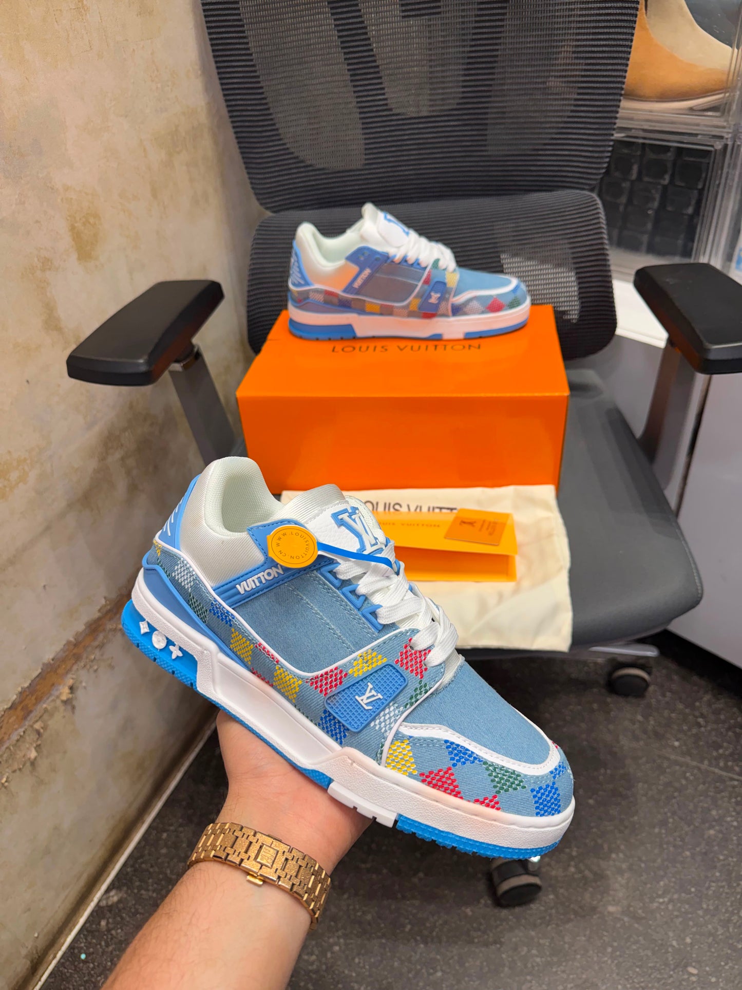 LOUIS VUITTON DENIM DEMIER LV