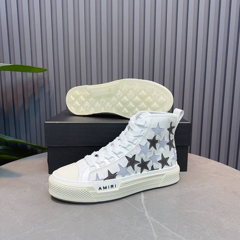 AMRI USA MUJER STAR HIGH WHITE SNEAKERS