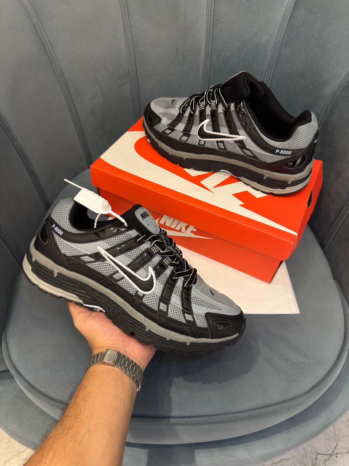 NIKE P 6000 TRAINER BLACK COOL GREY