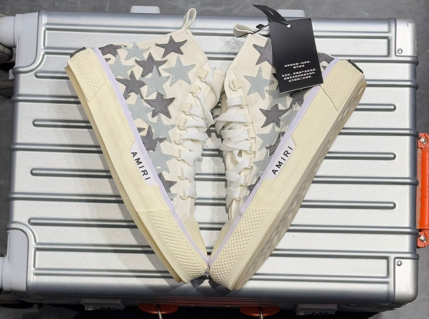 AMRI USA MUJER STAR HIGH WHITE SNEAKERS