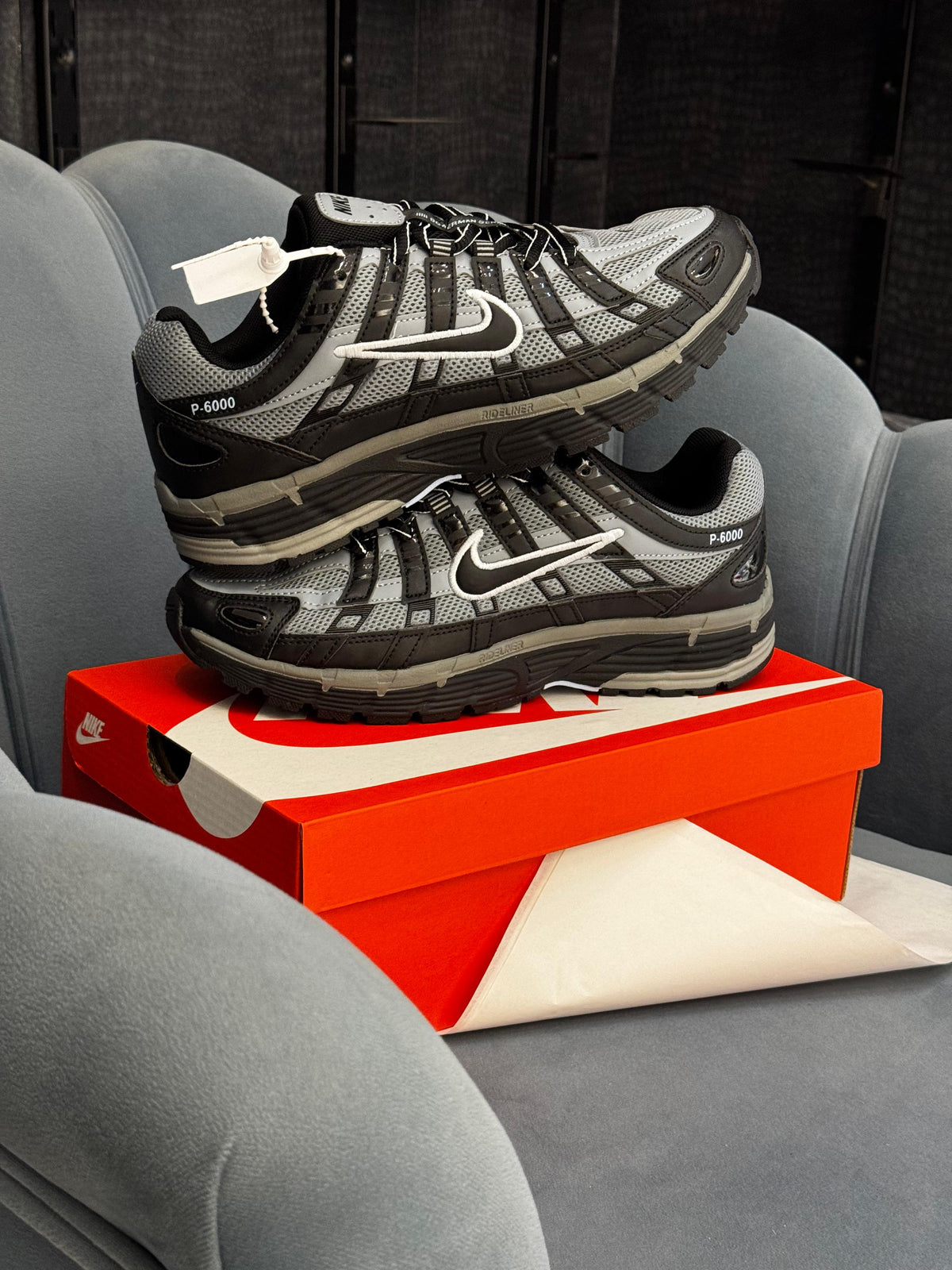 NIKE P 6000 TRAINER BLACK COOL GREY