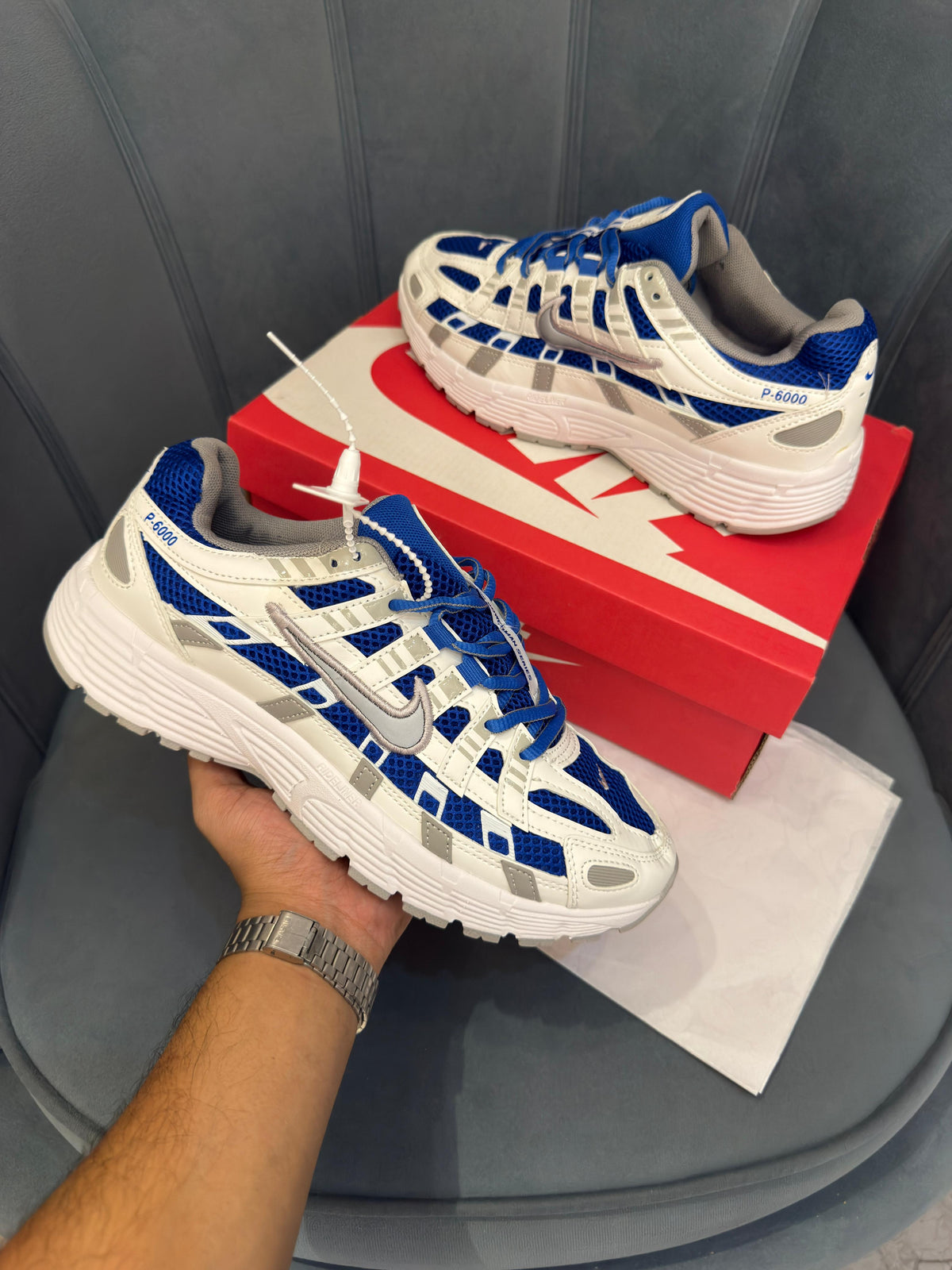 NIKE P 6000 TRAINER METALLIC ROYAL BLUE