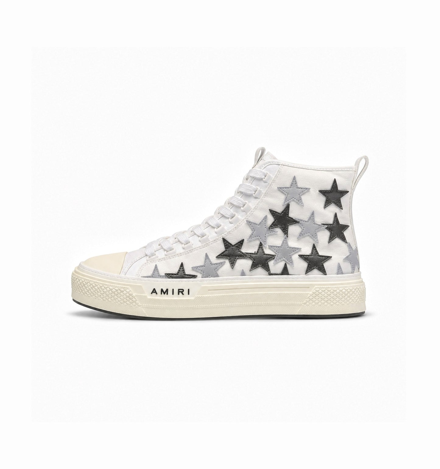 AMRI USA MUJER STAR HIGH WHITE SNEAKERS