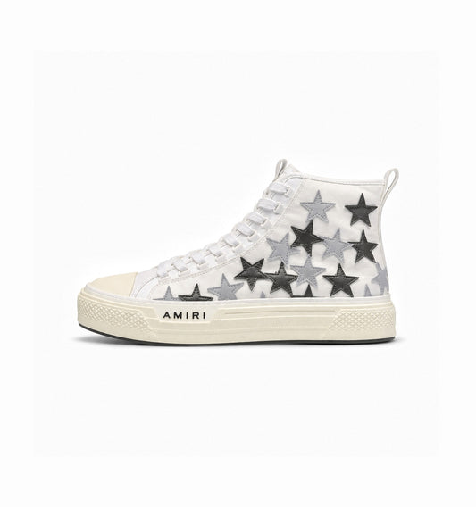 AMRI USA MUJER STAR HIGH WHITE SNEAKERS