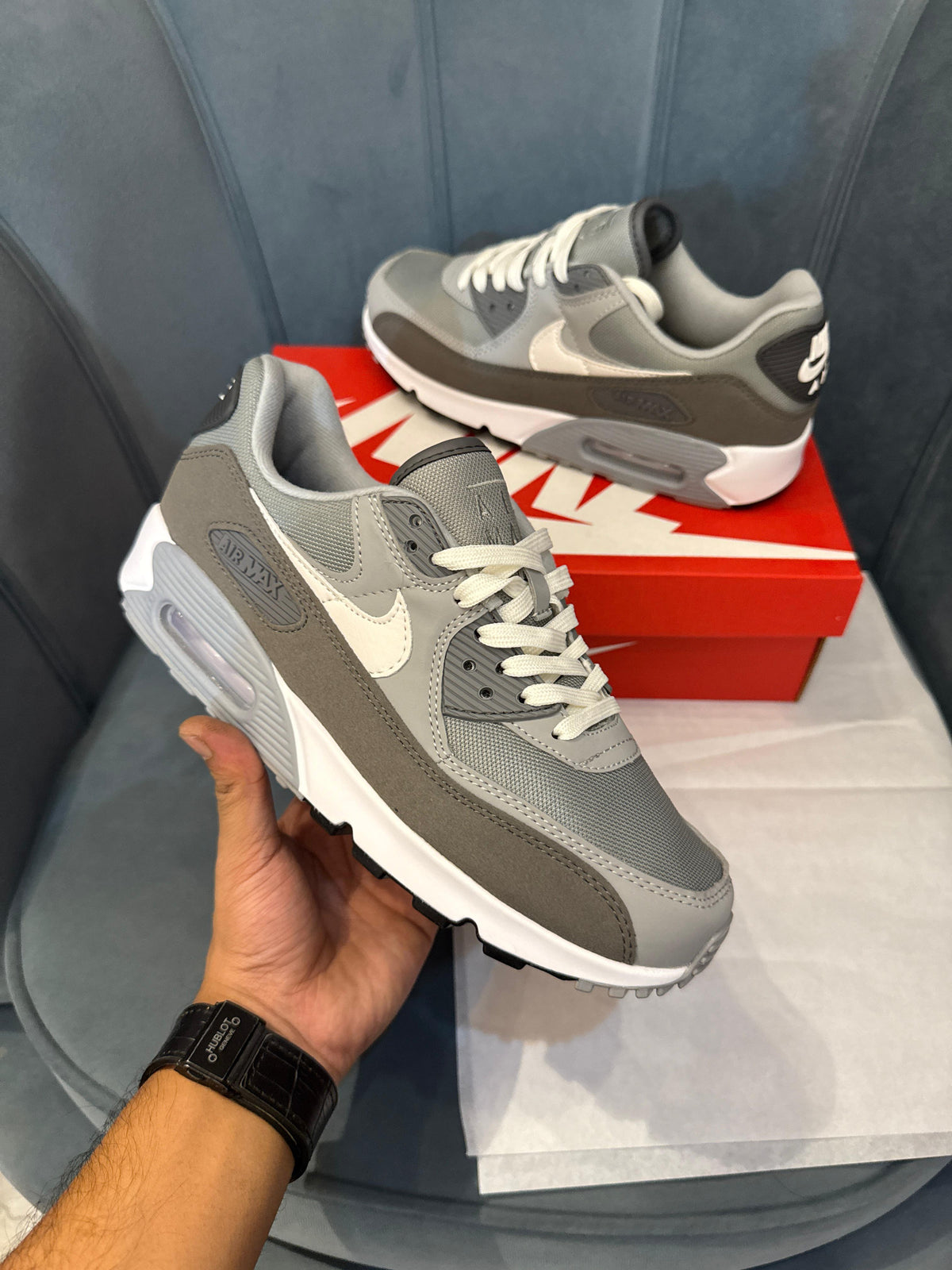 NIKE AIRMAX 90 LIGHT SMOKE GREY
