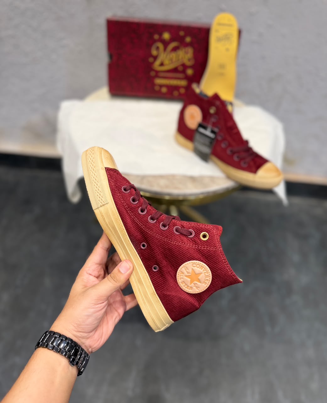 CONVERSE CHUCK  MID WONKA CHERRY BROWN