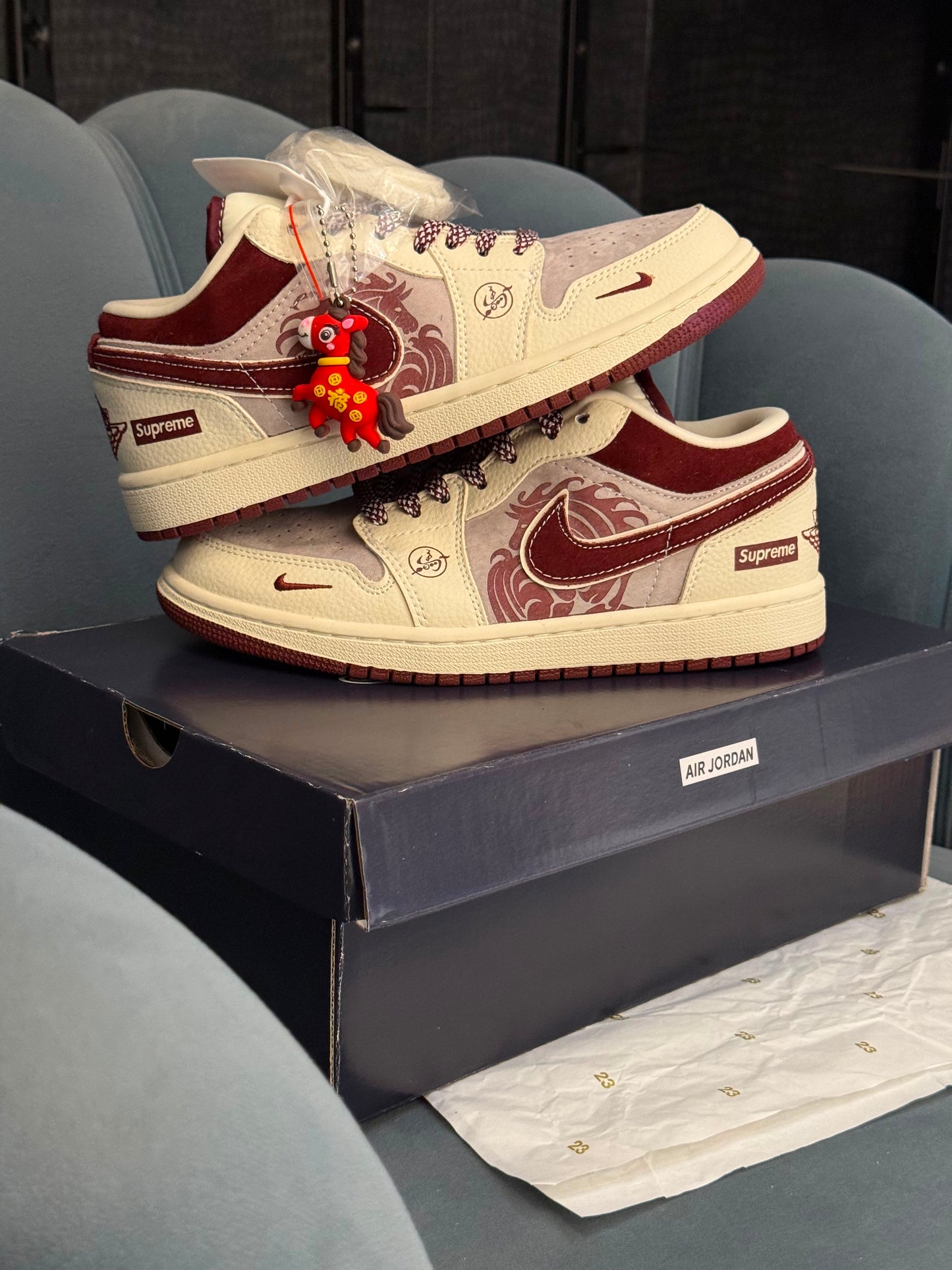 AIR JORDANS LOW X SUPREME YEAR OF HORSE