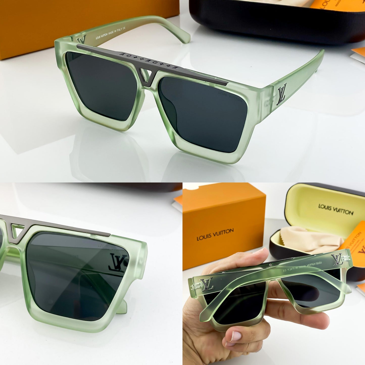 LOUIS VUITTON MATTE GREEN SUNGLASSES