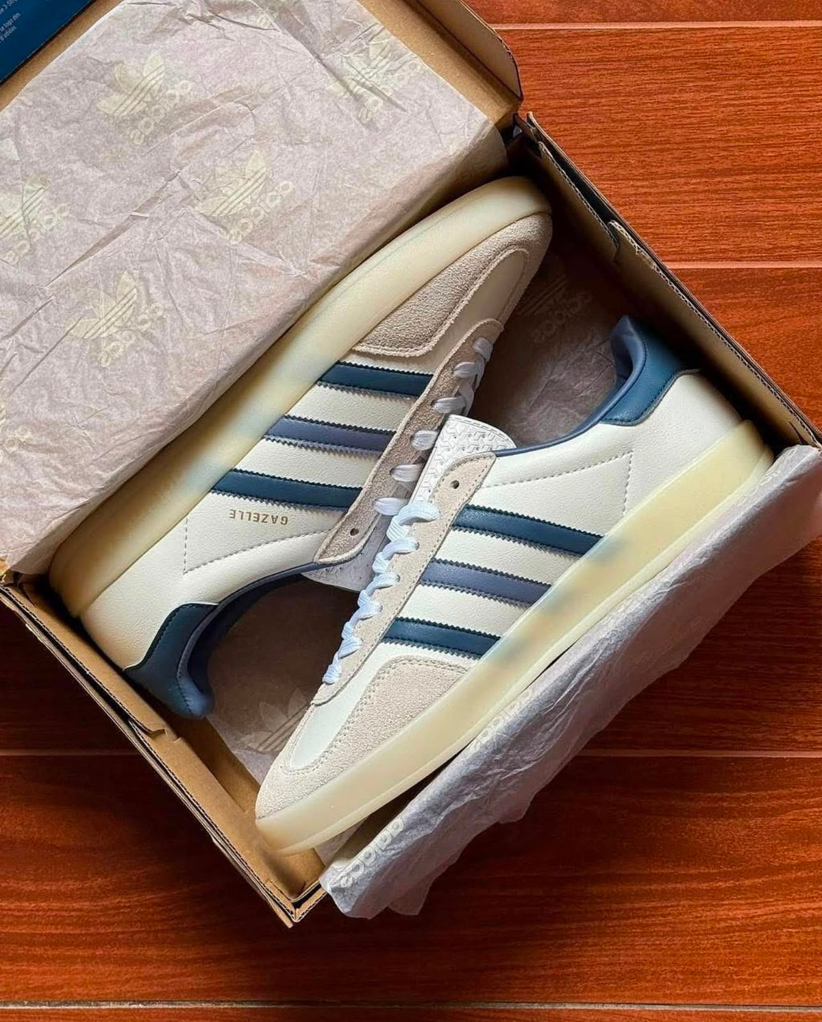 ADIDAS GAZELLE INDOOR WHITE PRELOVED INK