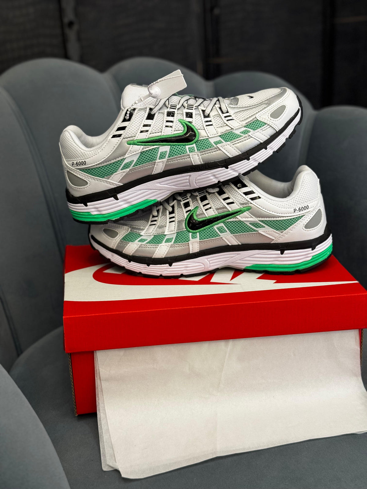 NIKE P 6000 TRAINER METALLIC GREEN