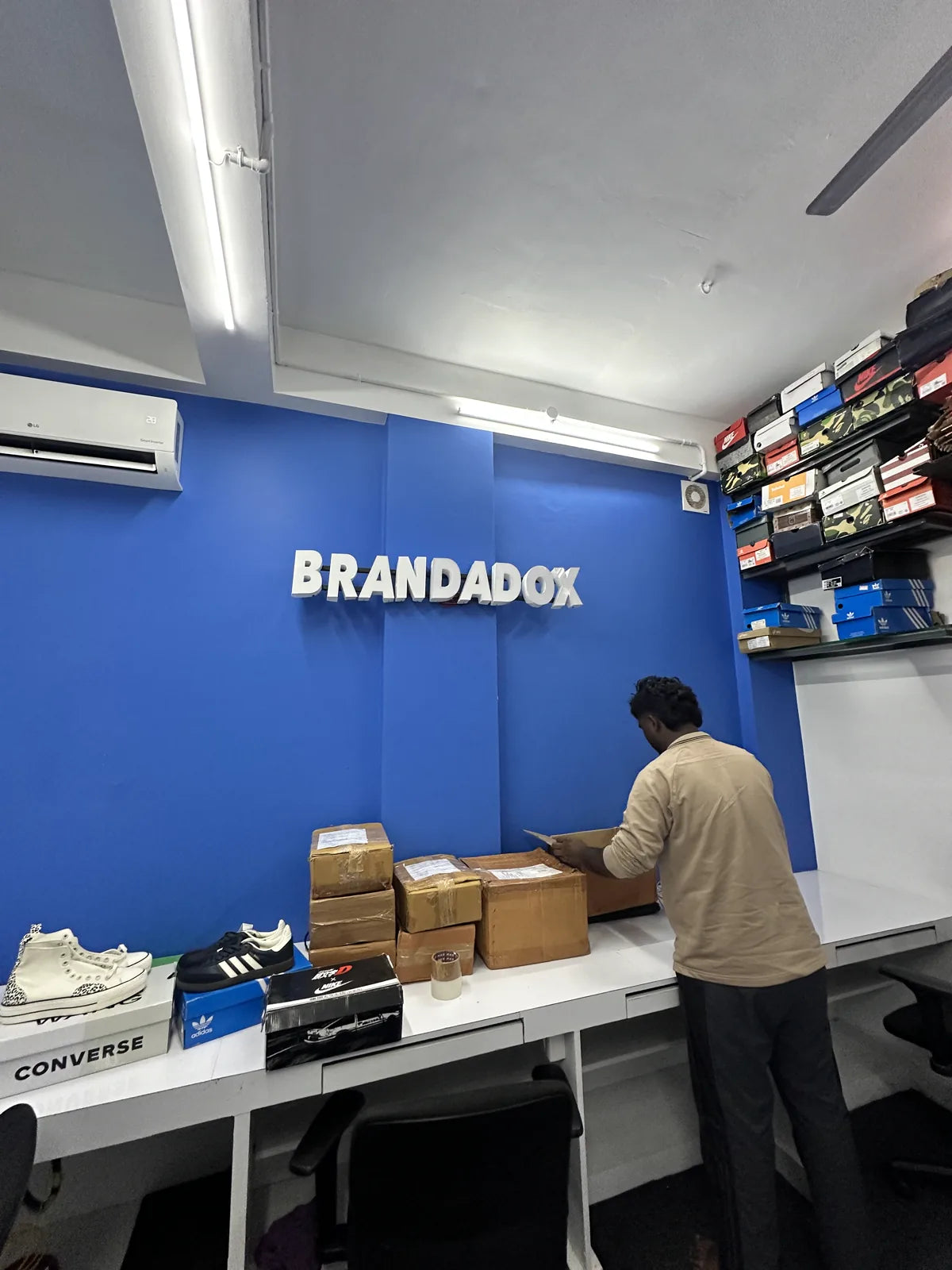 Brandadox store counter and order fulfilment area